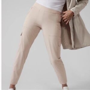 Athleta Chelsea Cargo Lined Pant Abalone Grey Size 12